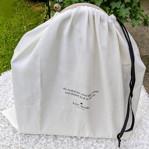 Kate Spade, Satchel/Crossbody Bag, Book Stripe Poly Twill Lining, & Duster Bag - Picture 12 of 16